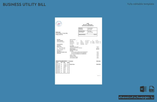 Beispielrechnung für Geschäftskunden von Dominica Electricity Services Limited